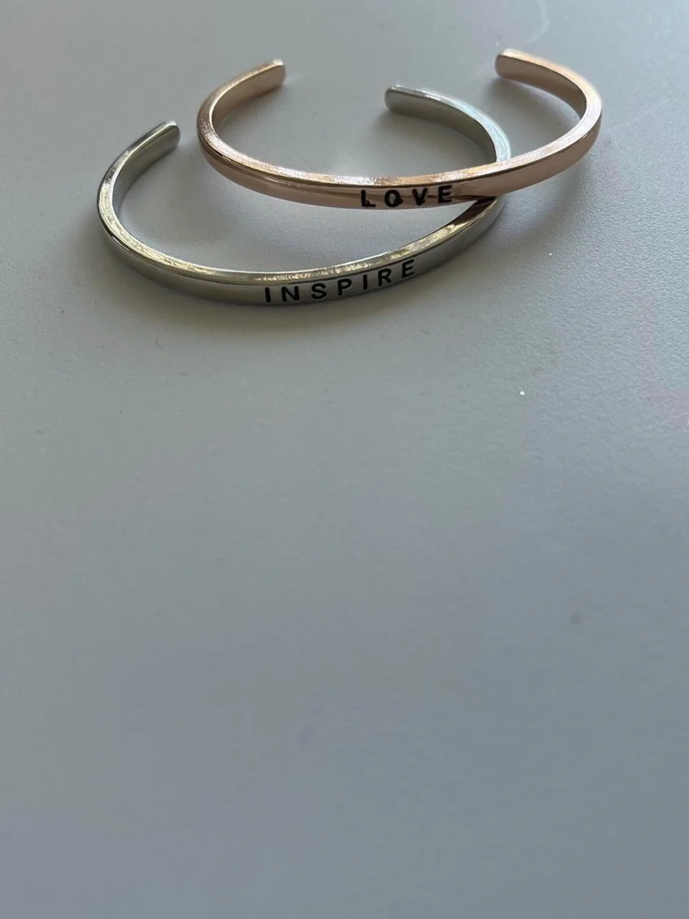 Love & Inspire Mixed Metal Cuff Bracelet Set